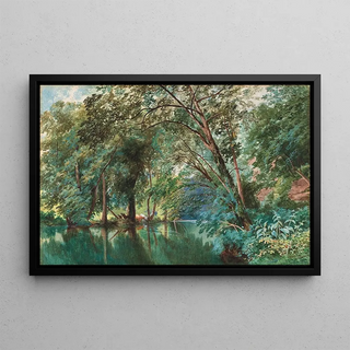 James Jackson Curnock - Trees over the River Frome at Stapleton.webp