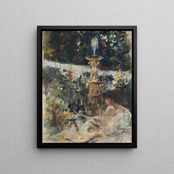James Jebusa Shannon - Reading by the fountain.webp