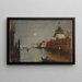 Santa Maria della Salute -maalaus Grand Canalilta täysikuun aikaan, Venetsia - James Jebusa Shannon — kehystetty taideteos seinällä