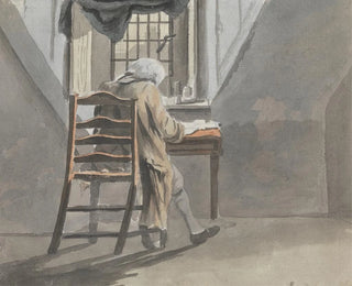 James Miller - Back View of a Seated Man in an Attic.webp