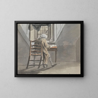 James Miller - Back View of a Seated Man in an Attic.webp
