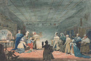 James Pollard - Cottagers Hospitality to Travellers of The Coach Broke Down.webp