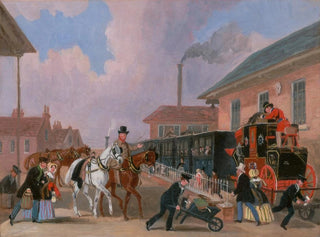 Le Royal Mail de Louth à Londres en train depuis Peterborough, Northamptonshire oriental - James Pollard — näkymä teoksesta