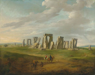 James Ross - Stonehenge with a carriage and travellers on horseback.webp