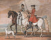 Un gentilhomme sur un cheval de selle sort avec une dame - James Seymour — näkymä teoksesta