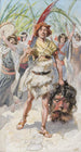 David tuo Goliathin pään Jerusalemiin - James Tissot — näkymä teoksesta