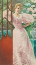 Nuoren naisen muotokuva kasvihuoneessa - James Tissot — näkymä teoksesta