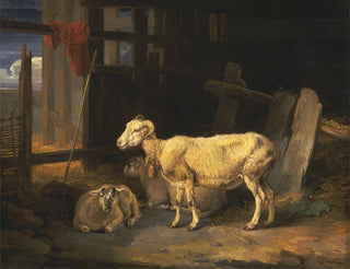 Moutons et agneaux dans la lande - James Ward — näkymä teoksesta