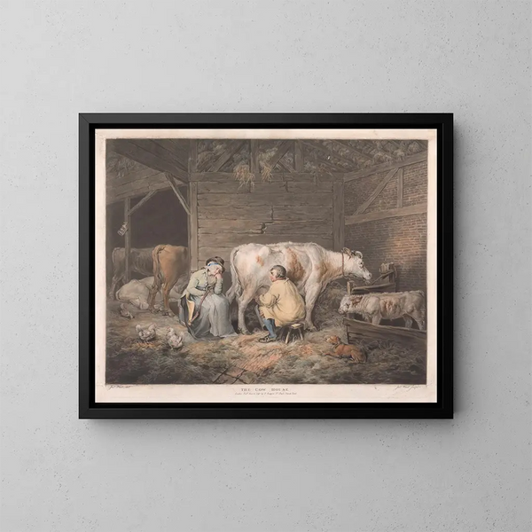 La maison des vaches - James Ward — kehystetty taideteos seinällä