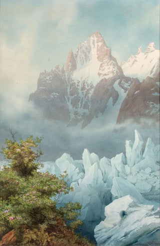 James WhittetSmith - Les Grands Charmoz audessus de la Mer de Glace Chamonix.webp