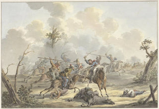 Jan Anthonie Langendijk - Aanval tussen Kozakken van de Krim en Franse Rijdende Artillerie.webp