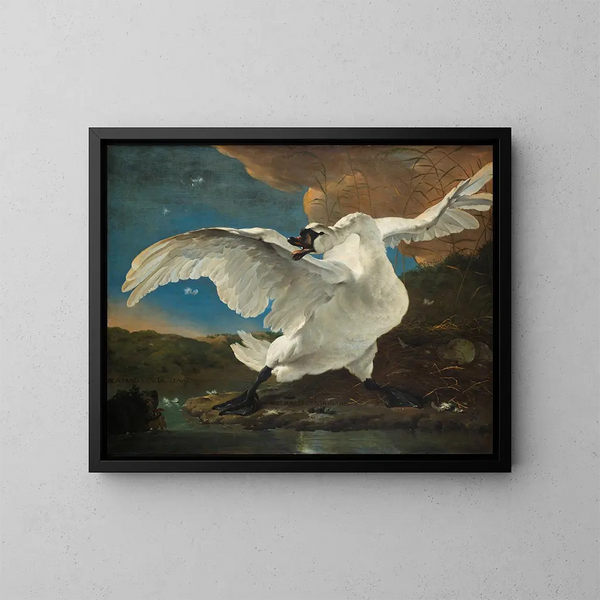Le cygne menacé - Jan Asselijn — kehystetty taideteos seinällä