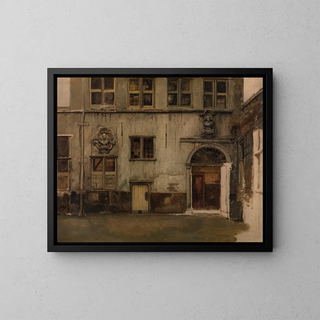 Jan August Hendrik Leys - Courtyard of the house of Christoffel Plantin.webp