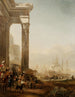 Port avec ruines antiques - Jan Baptist Weenix — näkymä teoksesta