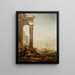 Port avec ruines antiques - Jan Baptist Weenix — kehystetty taideteos seinällä