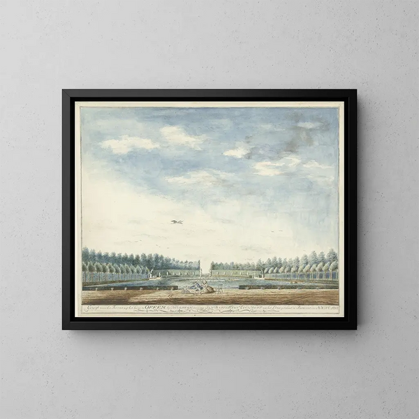 Le jardin de la maison Offem près de Noordwijk - Jan Baptist van Eeckhout — kehystetty taideteos seinällä