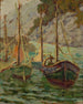 Port de Camogli au crépuscule - Jan Bohuszewicz — näkymä teoksesta