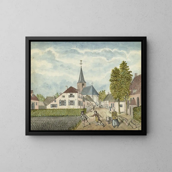 Le village de Wehl en Cleefsland - Jan Brandes — kehystetty taideteos seinällä