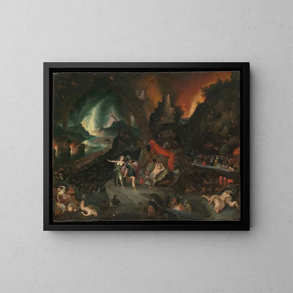 Énée ja Sibylla tuonelaan - Jan Brueghel nuorempi — kehystetty taideteos seinällä