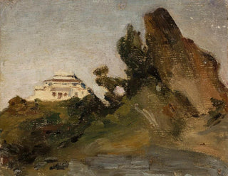 Maison des maharajahs à Abu Road au crépuscule - Jan Cybis — näkymä teoksesta