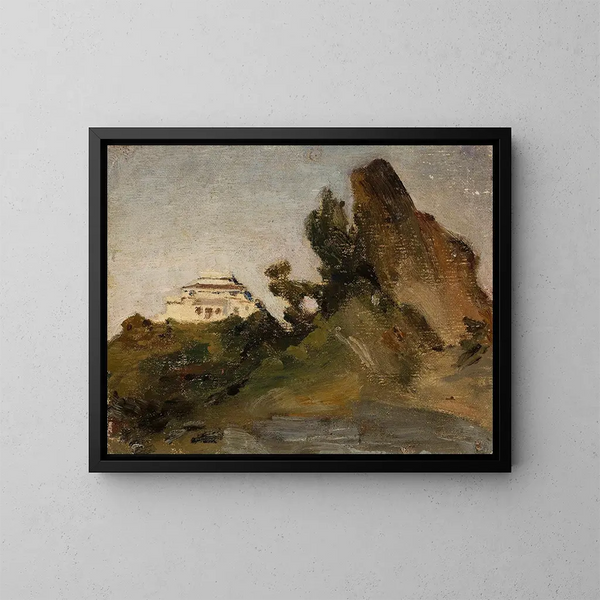 Maison des maharajahs à Abu Road au crépuscule - Jan Cybis — kehystetty taideteos seinällä
