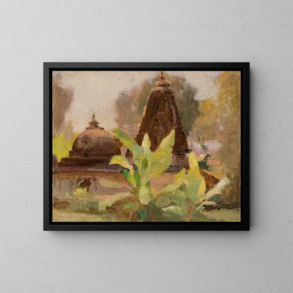 Temple jain d'Ahmedabad - Jan Cybis — kehystetty taideteos seinällä
