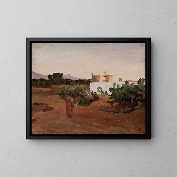 Soirée à Beyrouth, du voyage en Palestine - Jan Cybis — kehystetty taideteos seinällä