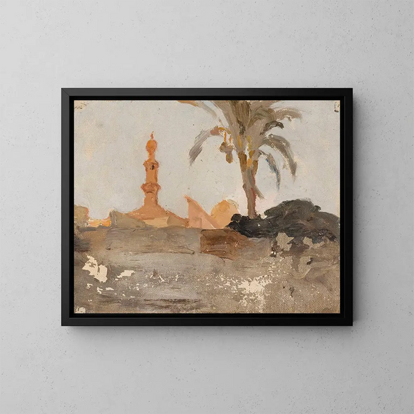 Le Caire, du voyage en Égypte - Jan Cybis — kehystetty taideteos seinällä