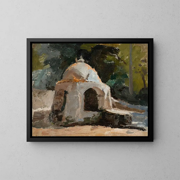 Fontaine de Corfou, du voyage en Grèce - Jan Cybis — kehystetty taideteos seinällä