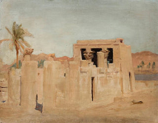 Banque de Louxor sur le Nil, du voyage en Égypte - Jan Cybis — näkymä teoksesta