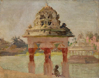 Temple de Madras avec le bassin sacré - Jan Cybis — näkymä teoksesta