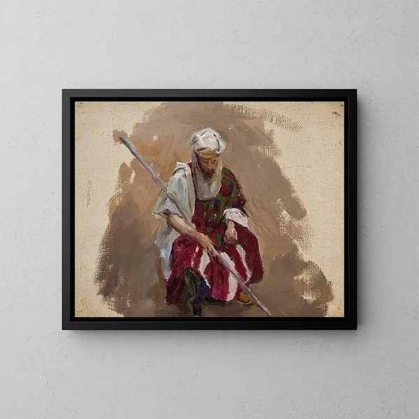 Portrait de Maryino en costume africain - Jan Cybis — kehystetty taideteos seinällä