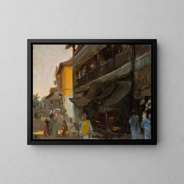 Rue de Mumbai, du voyage en Inde - Jan Cybis — kehystetty taideteos seinällä