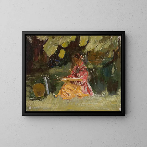 Peintre au travail - Jan Cybis — kehystetty taideteos seinällä