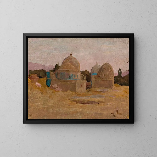 Mosquée Shahi Zinda de Samarcande, du voyage en Turkestan - Jan Cybis — kehystetty taideteos seinällä