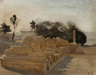 Temple d'Amon-Rê de Sphinx Alley à Karnak - Jan Cybis — näkymä teoksesta