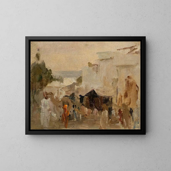 Rue à Udaipur lors du voyage en Inde - Jan Cybis — kehystetty taideteos seinällä