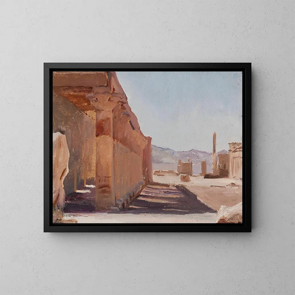 Temple du voyage en Égypte - Jan Cybis — kehystetty taideteos seinällä