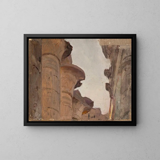 Capitale de temple du voyage en Égypte - Jan Cybis — kehystetty taideteos seinällä