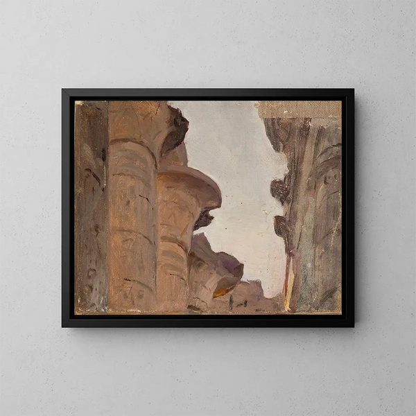 Capitale de temple du voyage en Égypte - Jan Cybis — kehystetty taideteos seinällä