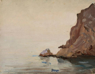 Jan Cigliski - View of the sea and a rock From the journey to Turkestan.webp