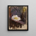 Étude de fleurs blanches - Jan Cybis — kehystetty taideteos seinällä