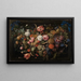 Jan Davidsz de Heem - Kukka- ja hedelmäkaari — kehystetty taideteos seinällä