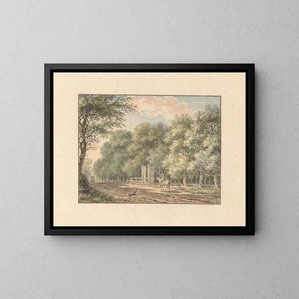 Sur le chemin d'Amstelveen - Jan Evert Grave — kehystetty taideteos seinällä