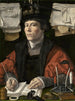 Portrait of a Merchant - Jan Gossaert — näkymä teoksesta