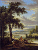 Les rives boisées d'une rivière - Jan Hackaert — näkymä teoksesta
