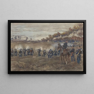 Jan Hoynck van Papendrecht - Schietoefeningen van de infanterie op de heide.webp