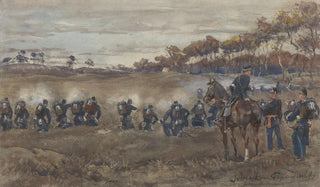 Jan Hoynck van Papendrecht - Schietoefeningen van de infanterie op de heide.webp