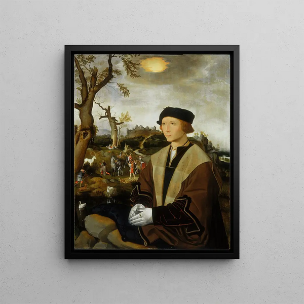Portrait d'un jeune homme - Jan Jansz Mostaert — kehystetty taideteos seinällä