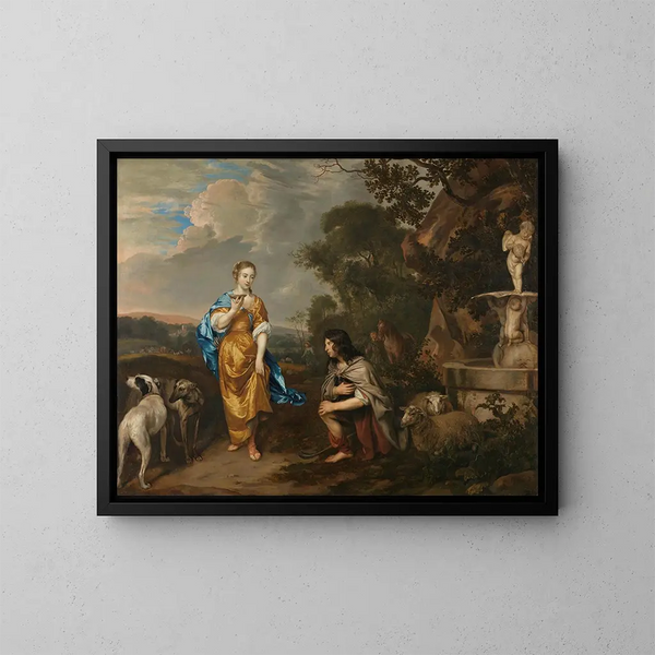 Granida ja Daiphilo - Jan Mijtens — kehystetty taideteos seinällä